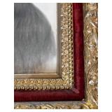 Victorian Portrait of Susan Corrigan in Ornate Gold Gilt Frame