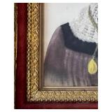 Victorian Portrait of Susan Corrigan in Ornate Gold Gilt Frame