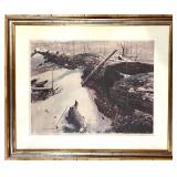 Gerhard CF Miller Signed and Numbered 210/500 Limited Edition Print with Distressed Frame