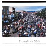 Panoramic Framed Print of Sturgis Motorcycle Rally Main Street, Sturgis, South Dakota