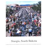 Panoramic Framed Print of Sturgis Motorcycle Rally Main Street, Sturgis, South Dakota