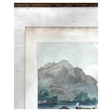 Framed Vintage Print Lake of Windermere Landscape Scene