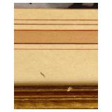 Framed Signed Winter Landscape Painting with Stream and Snow