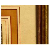 Framed Signed Winter Landscape Painting with Stream and Snow