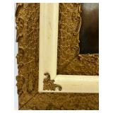 Antique Framed Portrait Painting of Child with Ornate Artisan Made Gilt Frame
