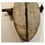 Vintage LARGE Wooden Book Press with Iron Screw and Hardware 40"