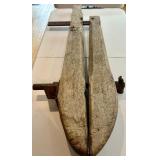 Vintage LARGE Wooden Book Press with Iron Screw and Hardware 40"