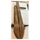 Vintage LARGE Wooden Book Press with Iron Screw and Hardware 40"
