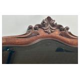 Antique Ornate Wood Framed Mirror with Carved Detail