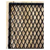 Pair of Heavy Duty Metal Mesh Grates with Framed Mirror Panel