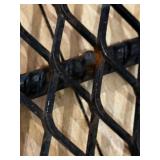 Pair of Heavy Duty Metal Mesh Grates with Framed Mirror Panel