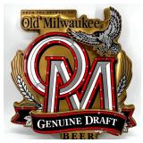 Pair of 1991 Old Milwaukee Genuine Draft Beer Signs (Lighting Components Missing)
