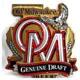 Pair of 1991 Old Milwaukee Genuine Draft Beer Signs (Lighting Components Missing)