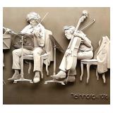 1976 Reinhard Framed 3D Wall Art Quartet Musicians