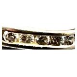 10KT White Gold Diamond Band Ring, Size 10.5