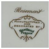 Haviland France Rosemont Porcelain Dinnerware Set with Floral Pattern and Gold Trim