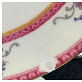 Haviland France Rosemont Porcelain Dinnerware Set with Floral Pattern and Gold Trim