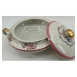Haviland France Rosemont Porcelain Dinnerware Set with Floral Pattern and Gold Trim
