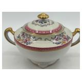 Haviland France Rosemont Porcelain Dinnerware Set with Floral Pattern and Gold Trim