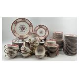 Haviland France Rosemont Fine China Dinnerware Set with Pink Trim