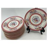 Haviland France Rosemont Fine China Dinnerware Set with Pink Trim