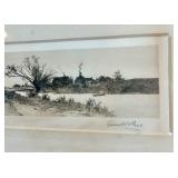 Framed Original Etching The River Path by Ernest C. Rost