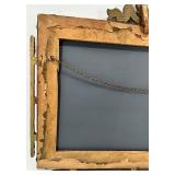 Rectangular Vintage Wall Mirror with Ornate Gold Frame and Wreath Crest