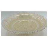 Vintage 3-Socket Porcelain Ceiling Light Fixture with Frosted Glass Shade