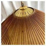 Vintage Hanging Pendant Lamp with Mid-Century Style Shade and Chain