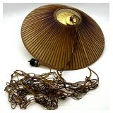 Vintage Hanging Pendant Lamp with Mid-Century Style Shade and Chain