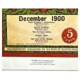 Set of 2 Black Cat Magazine Art Prints, December 1900 and February 1897