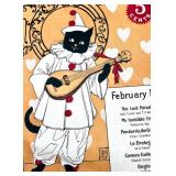 Set of 2 Black Cat Magazine Art Prints, December 1900 and February 1897