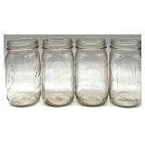 Collection of 12 Ball Glass Mason Jars with Lids Assorted Sizes