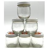 Collection of 12 Ball Glass Mason Jars with Lids Assorted Sizes