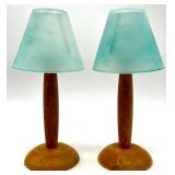 Pair of Vintage Atlas E-Z Seal Jars and Frosted Glass Miniature Tealight Lamps