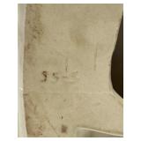 Vintage MCM Ceramic Scroll Table Lamp with Green Fiberglass Shade