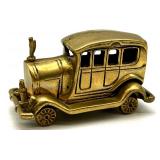 Vintage Brass Decor Collection with Figures, Car, Candle Holders, and More