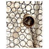 Pair of Round Metal Wire Globe Pendant Light Fixtures