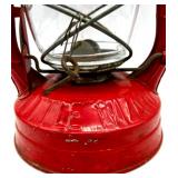 Pair of Vintage Dietz Oil Lanterns Red and Blue NY USA