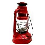 Pair of Vintage Dietz Oil Lanterns Red and Blue NY USA