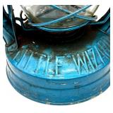 Pair of Vintage Dietz Oil Lanterns Red and Blue NY USA