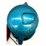 Pair of Vintage Dietz Oil Lanterns Red and Blue NY USA