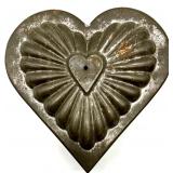 Set of 7 Vintage Heart-Shaped Metal Cake Pans and Molds