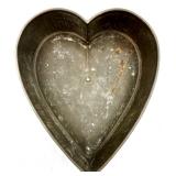 Set of 7 Vintage Heart-Shaped Metal Cake Pans and Molds