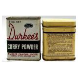 Collection of Vintage Metal Tins, Kitchen Spice Bottles, Car Emblems, and Kodak Film Reel