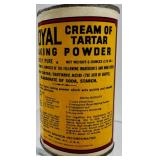 Collection of Vintage Metal Tins, Kitchen Spice Bottles, Car Emblems, and Kodak Film Reel