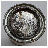 Collection of Vintage Metal Tins, Kitchen Spice Bottles, Car Emblems, and Kodak Film Reel