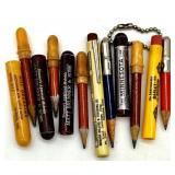 Vintage Pharmacy Memorabilia Collection with Ephemera, Pens and Apothecary Pot