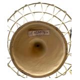 Vintage 3-Tier Metal Stand with Robinson Ransbottom Stoneware Crock and 2 Miniature BI Jars