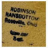 Vintage 3-Tier Metal Stand with Robinson Ransbottom Stoneware Crock and 2 Miniature BI Jars